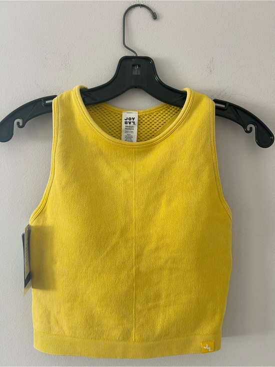 JoyLab Tops - JoyLab Bright Yellow Ribbed Athletic Tank Women’s Size Medium (NWT)
